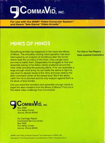 Mines of Minos - Box - Back Image