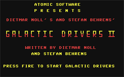 Galactic Drivers II - Screenshot - Game Title Image