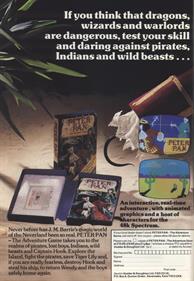 Peter Pan: The Adventure Game - Advertisement Flyer - Front Image