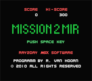 Mission2Mir - Screenshot - Game Title Image