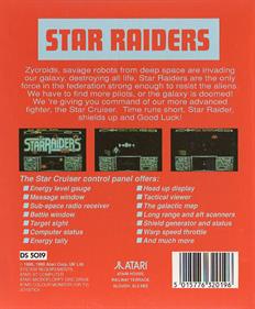 Star Raiders - Box - Back Image