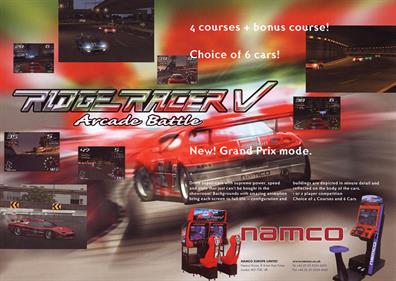 Ridge Racer V Arcade Battle - Advertisement Flyer - Front Image