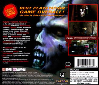 Resident Evil: Director's Cut - Box - Back Image