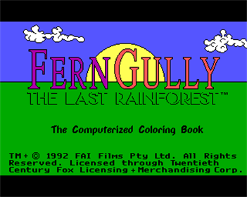 FernGully: The Last Rainforest - Screenshot - Game Title Image