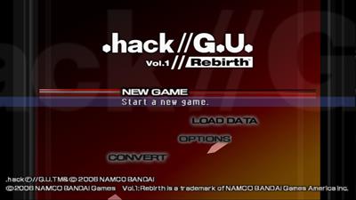 .hack//G.U. Vol. 1: Rebirth - Screenshot - Game Title Image