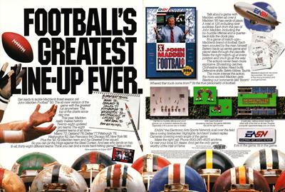 John Madden Football '93 - Advertisement Flyer - Front Image