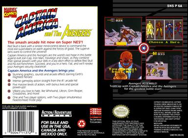Captain America and the Avengers - Box - Back Image