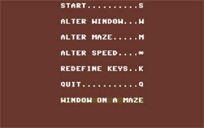 Window on a Maze - Screenshot - Game Title Image