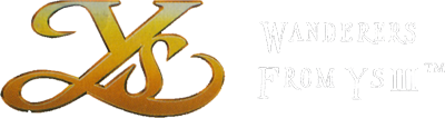 Ys: Wanderers from Ys - Clear Logo Image