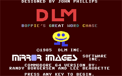 Boppie's Great Word Chase - Screenshot - Game Title Image