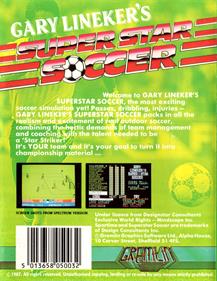 Gary Lineker's SuperStar Soccer - Box - Back Image