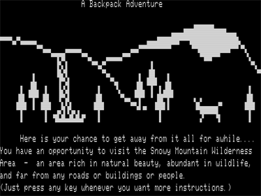 A Backpacking Adventure - Screenshot - Game Title Image