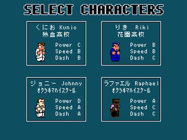 Renegade Kunio: Los Angeles - Screenshot - Game Select Image