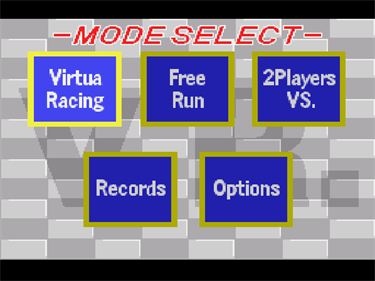 Virtua Racing - Screenshot - Game Select Image