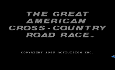 The Great American Cross-Country Road Race  - Screenshot - Game Title Image