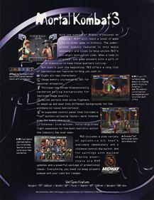 Mortal Kombat 3 - Advertisement Flyer - Back Image