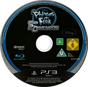 Phineas and Ferb: Across the 2nd Dimension - Disc Image