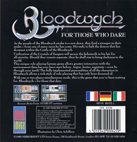 Bloodwych - Box - Back Image