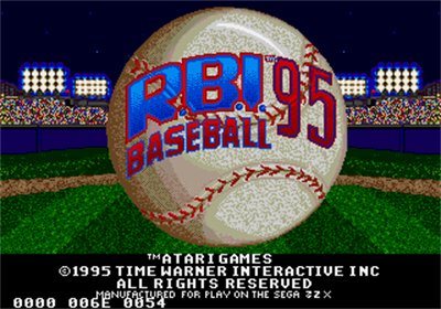 R.B.I. Baseball '95 - Screenshot - Game Title Image