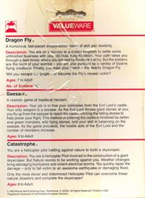 Dragon Fly - Box - Back Image