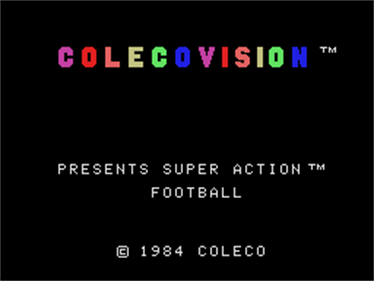 Super Action Football - Screenshot - Game Title Image