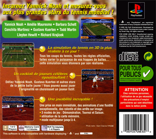 All Star Tennis 2000 - Box - Back Image