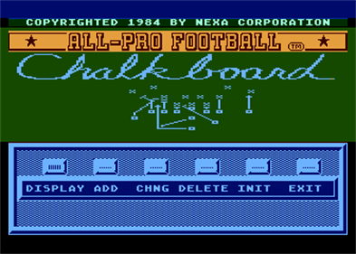 All-Pro Football Chalkboard - Screenshot - Game Title Image