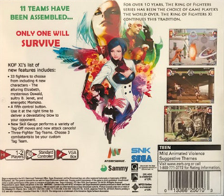 The King of Fighters XI - Box - Back Image