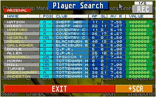 Championship Manager: End of 1994 Season Data Up-date Disk
