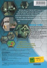 Metal Gear Solid 2: Substance - Box - Back Image