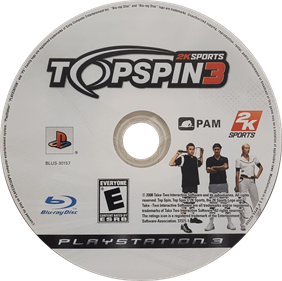 Top Spin 3 - Disc Image