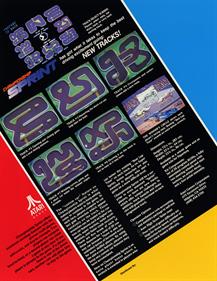 Championship Sprint - Advertisement Flyer - Back Image