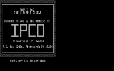 The Wizard's Castle (1981) - Screenshot - Game Title Image