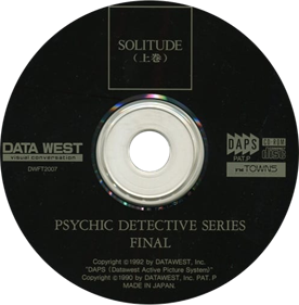 Psychic Detective Series Final: Solitude: Gekan - Disc Image