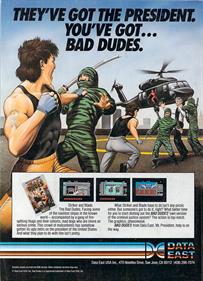 Bad Dudes - Advertisement Flyer - Front Image