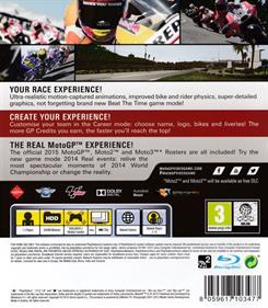 MotoGP 15 - Box - Back Image