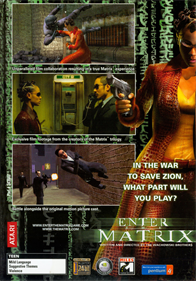 Enter the Matrix - Box - Back Image