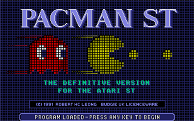 Pacman ST - Screenshot - Game Title Image