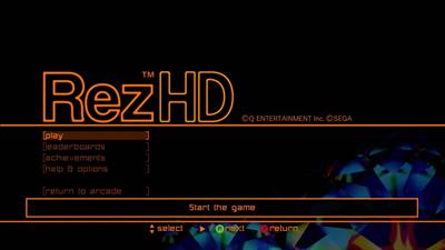 Rez HD - Screenshot - Game Select Image