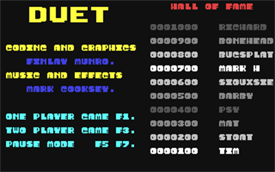 Duet (Elite/Hit-Pak) - Screenshot - Game Title Image