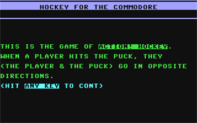 Hockey - Screenshot - Game Title Image