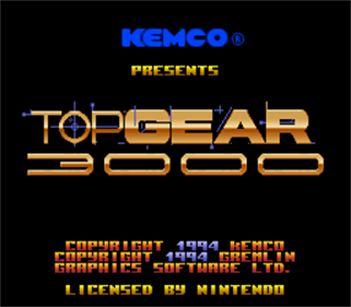 Top Gear 3000 - Screenshot - Game Title Image