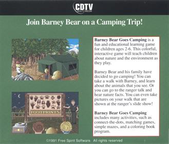 Barney Bear Goes Camping - Box - Back Image