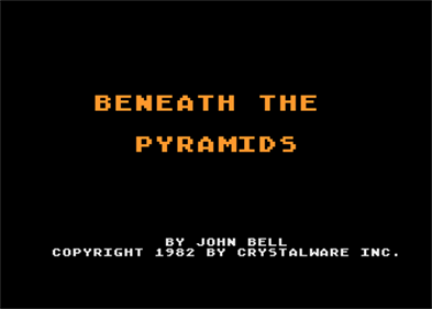 Beneath the Pyramids - Screenshot - Game Title Image