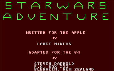 Star Wars Adventure - Screenshot - Game Title Image