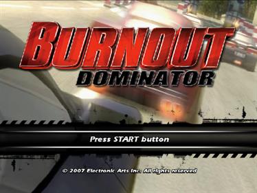 Burnout: Dominator - Screenshot - Game Title Image