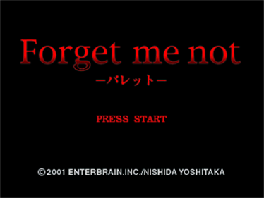 Forget Me Not: Pallete - Screenshot - Game Title Image