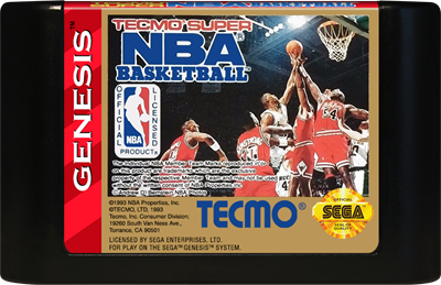 Tecmo Super NBA Basketball - Cart - Front Image