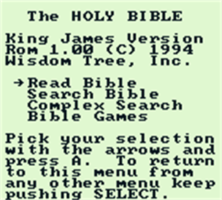 King James Bible - Screenshot - Game Title Image