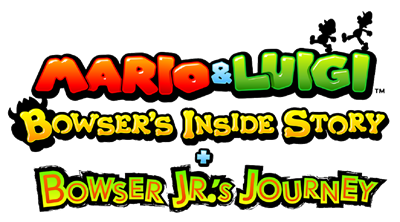 Mario & Luigi: Bowser's Inside Story + Bowser Jr's Journey - Clear Logo Image